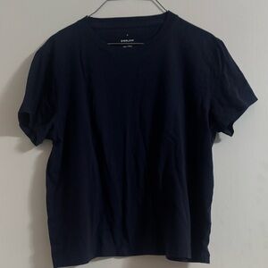 Everlane Men Navy Short Sleeve Crew Tee